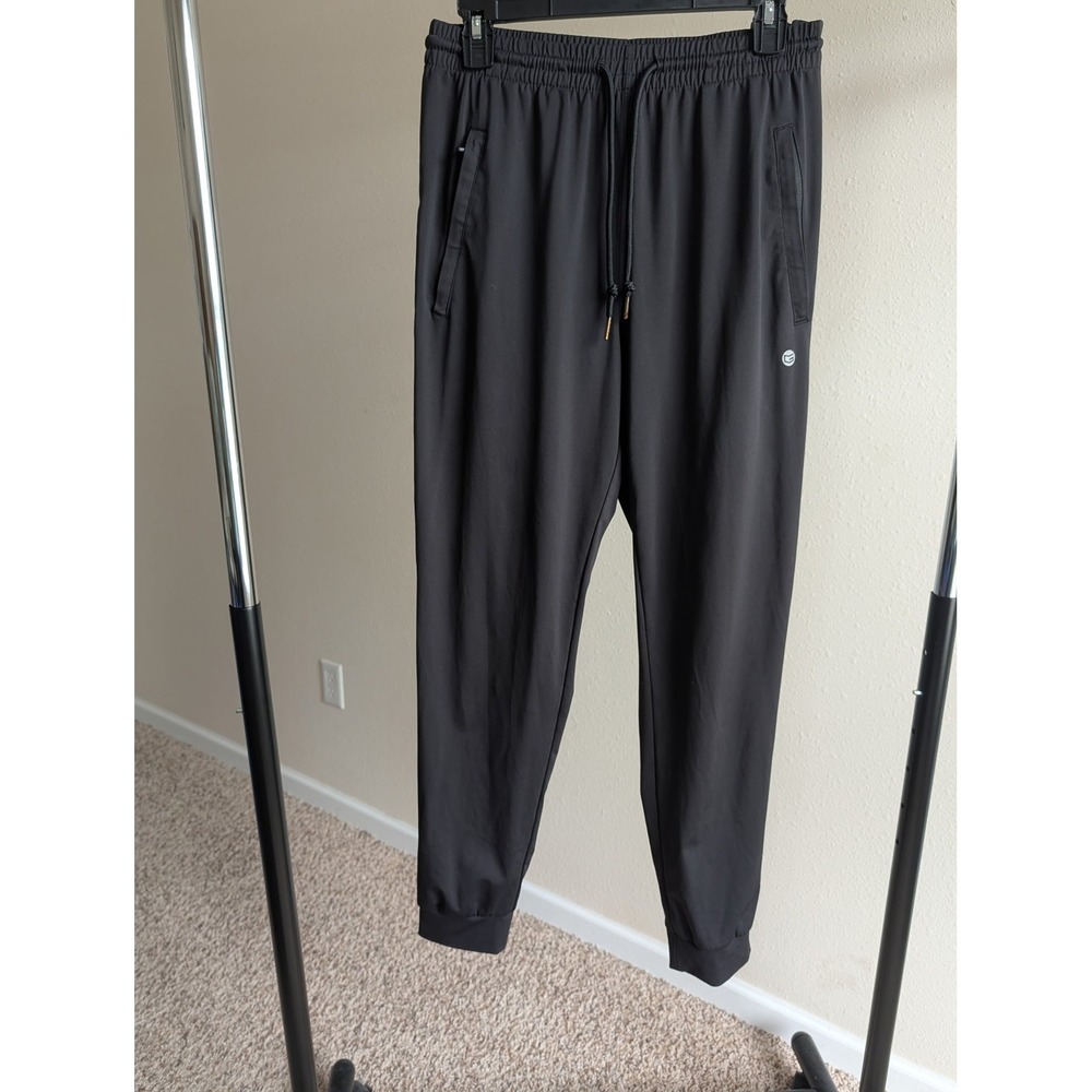 Free Fly Bamboo Motion Joggers Mens Black Athletic Tapered Sweatpants Drawstring